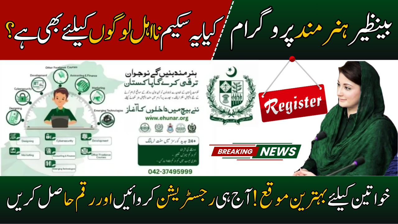 benazir hunarmand program online registration